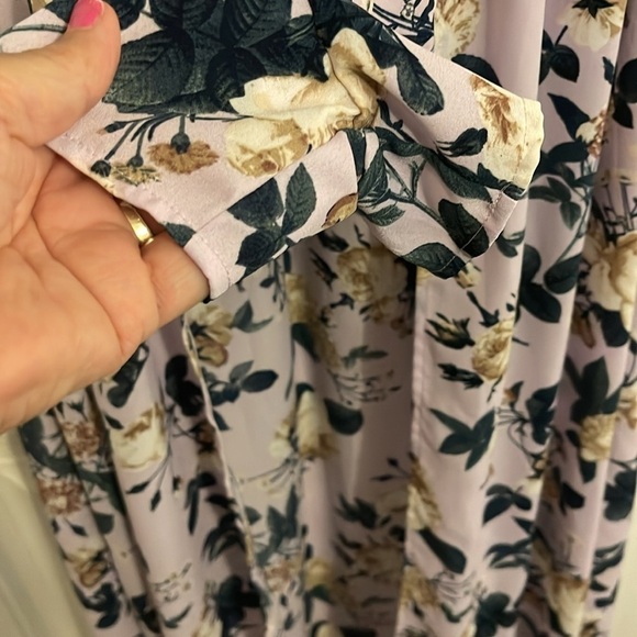 Altar'd State‎ Walk-Through Maxi Skorts/Dress lilac /creams roses women’s size M - Picture 6 of 14